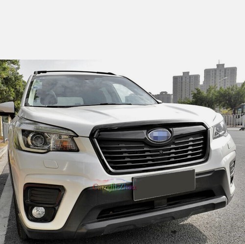 For Subaru Forester 2019-2021 Black Front Center Grille Frame Decor Cover Trim
