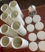 Lot of 8 white vintage playtex baby bottles