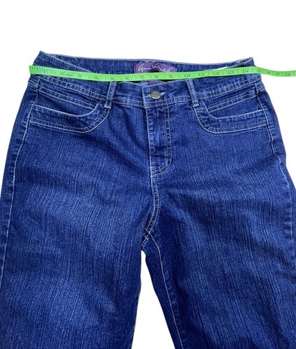 Gloria Vanderbilt Damen Skimmer Caprihose Größe 6 dunkle Waschung Denim Schlankmacher - Bild 3 von 9