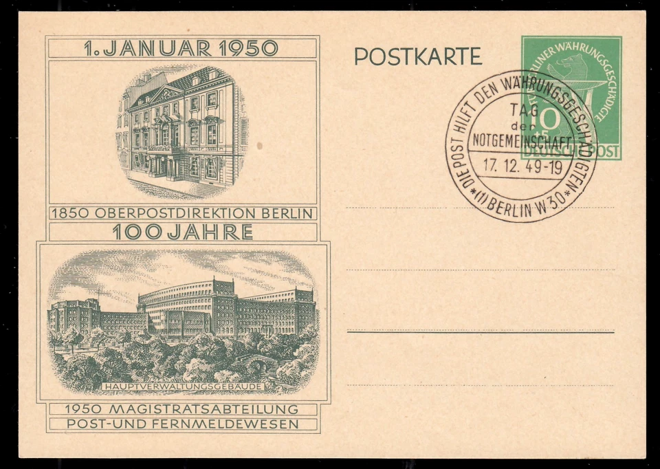 Berlin P 22, 10 Pf.Währungsgeschädigter,SST-Tag der Notgemeinschaft - Bild 1 von 1