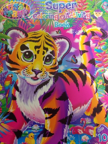 New Lisa Frank Super Coloring & Activity Book W/ Over 100 Stickers Tear ...