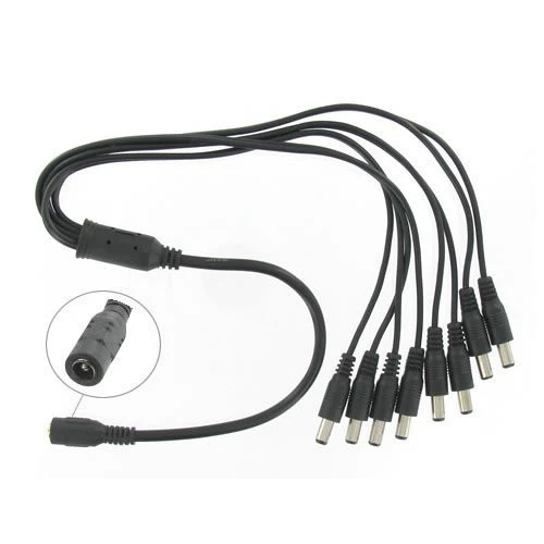 8 Channel Power Splitter Cable for Security Cameras DC Female to 8 Male 12V - Image 4 of 4