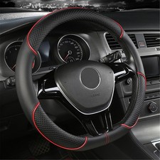 15 Universal Car Steering Wheel Cover Black Pu Leather Anti-slip Accessories 15 Universal Car Steering Wheel Cover Black Pu Leather Anti-slip Accessories
