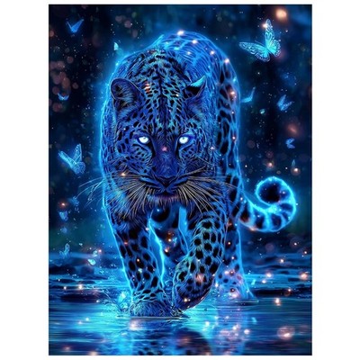 Cheetah Diamond Painting Kits for Adults,5D Diamond Art Kit for Beginners, 12x16