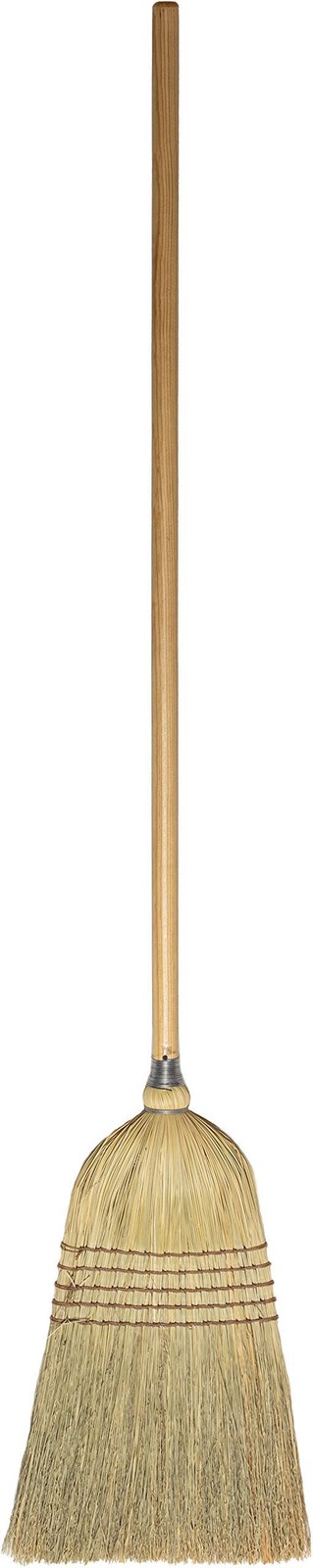 Weiler 95033 Heavy-Duty Corn Broom with Wooden Handle, 5 Sews, 100% Natural C...