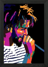 J. Cole Pop Art Portrait wpap Framed Wall Art Poster Canvas Print Picture