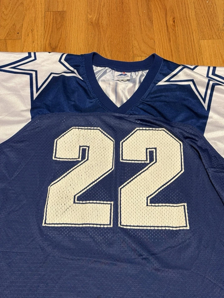 Camiseta deportiva de fútbol americano de la NFL Emmitt Smith Apex One Cowboys #22 para hombre talla L Foto 4 de 4
