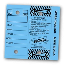 Genuine Versa-Tag Key Tags – Half-Pack - 125 Key Tags & Key Rings per Box 