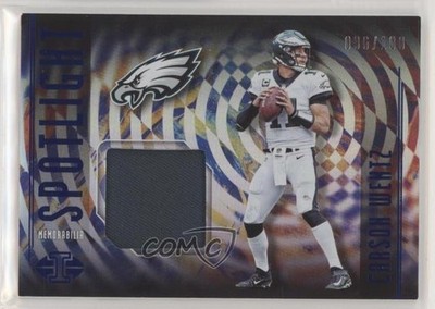 2018 Panini Illusions Spotlight Memorabilia Blue 96/100 Carson Wentz #SP-CW 2r7