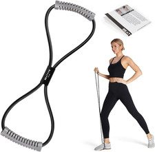 Resistance Band Figure 8 Exercise Cord Fitness Handles Tube Band Arm Shoulder Gl