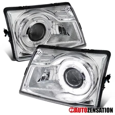 Fit 1998 1999 2000 Ford Ranger LED Halo Projector Headlights Headlamp Left+Right
