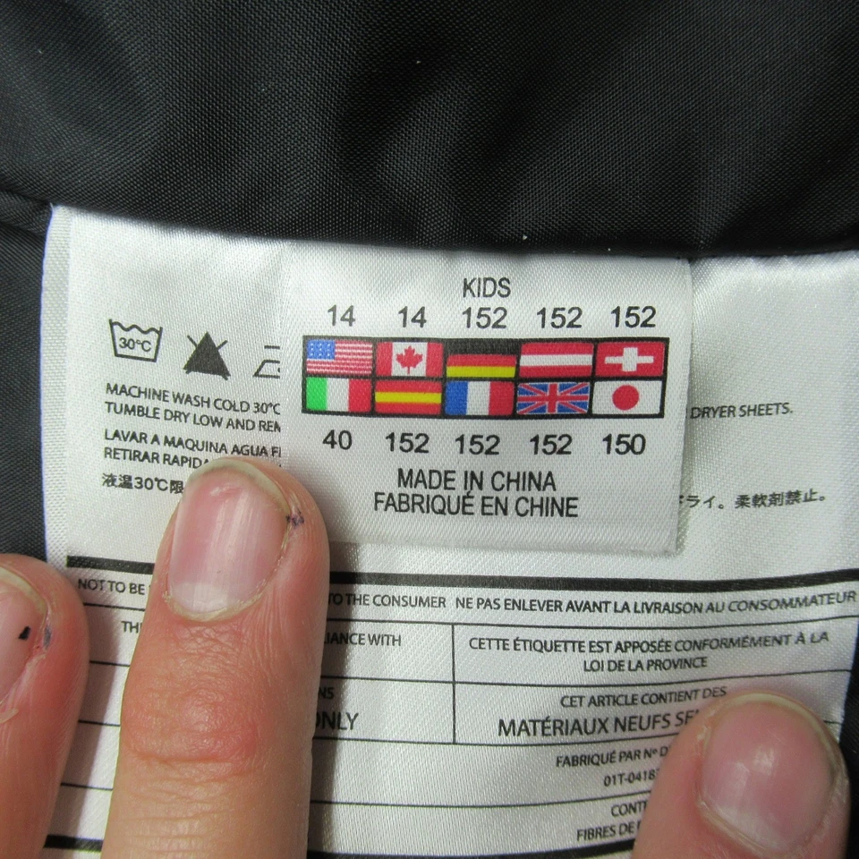 Spyder Jacket Kids 14 Blue Black Waterproof Insulated Full Zip Ski Snowboard - Image 4 of 4