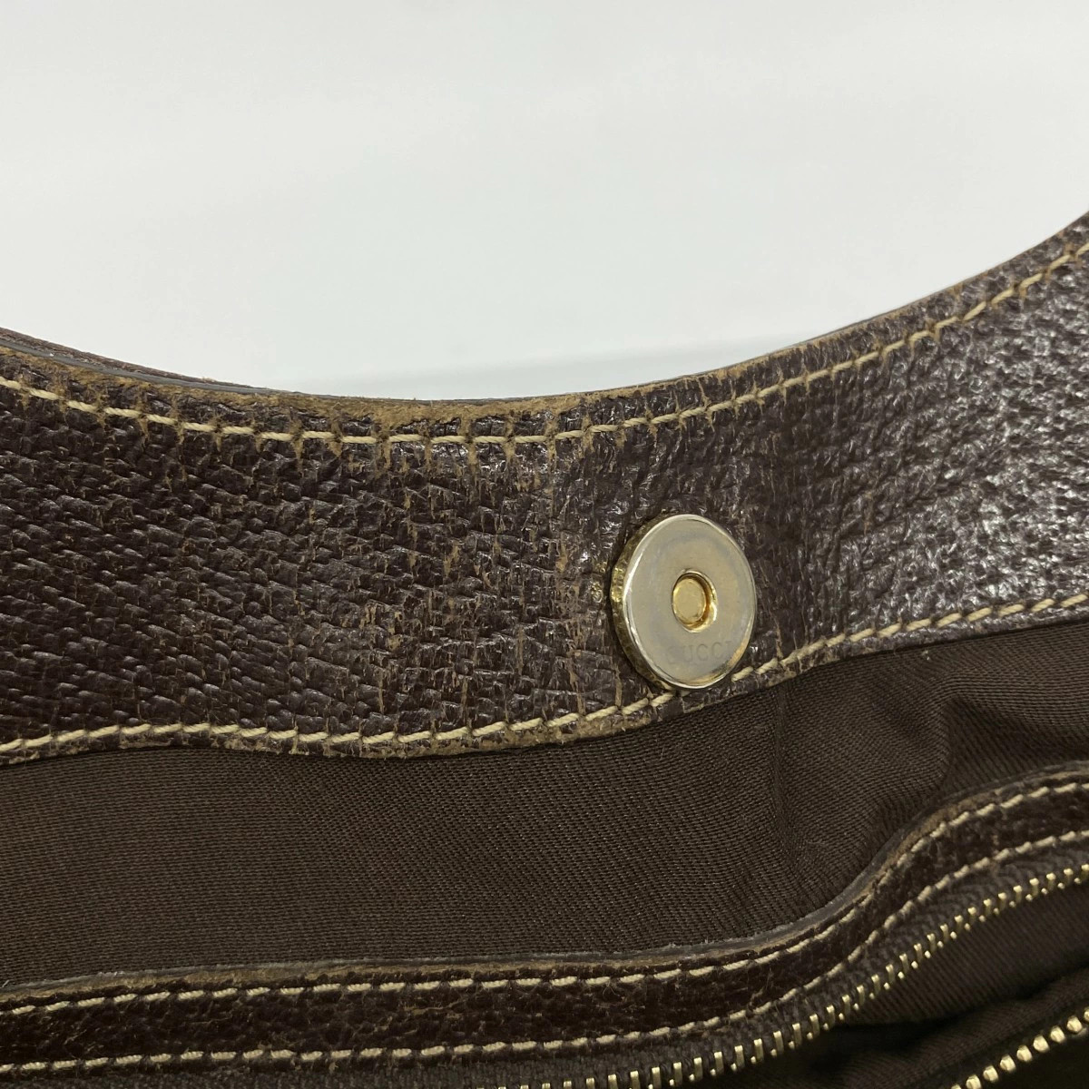 Gucci GG Canvas Handbag Brown Canvas Gold Hardware 154982 thumbnail 8