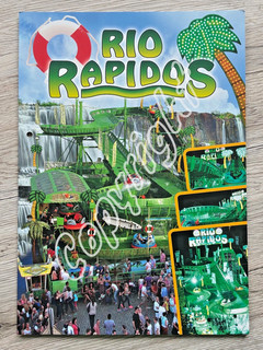 Werbeprospekt RIO RAPIDOS Raftingbahn Kirmes Fahrchip Bewerbung