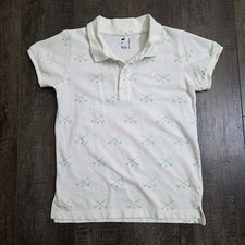 Monica Andy Golf Polo Shirt Boys Size 8 White