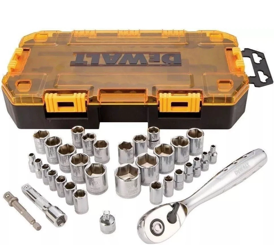 DEWALT DWMT73804 Drive Socket Ratchet Set with Carrying Case - 34 Piece - Image 3 of 4