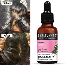Soulflower Rosemary Essential Oil for Hair Growth Organic 100 Pure, Undiluted