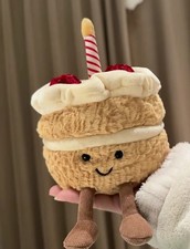 Jellycat Birthday Strawberry Plush Doll with Bag   Soft Cute Kids Gift