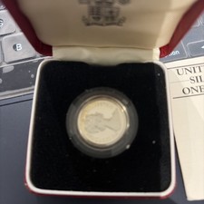1983 Royal Mint &pound;1 Silver Proof Coin With Original Box