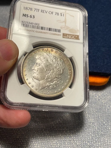 (#101542) Morgan Dollar: 1878 7TF Rev of '78 --- NGC MS 63.  (see video)