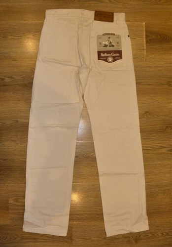 Men's Marlboro Classics Regular Fit White Jeans 30" 31" 33" 44" - New With Tags - Picture 3 of 7