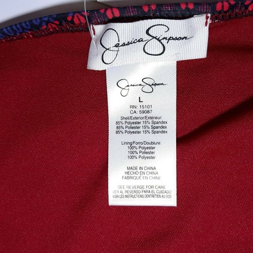 Jessica Simpson Bikini Bottom Womens Size Large Red Blue Cherokee Queen Spice - Picture 12 of 12