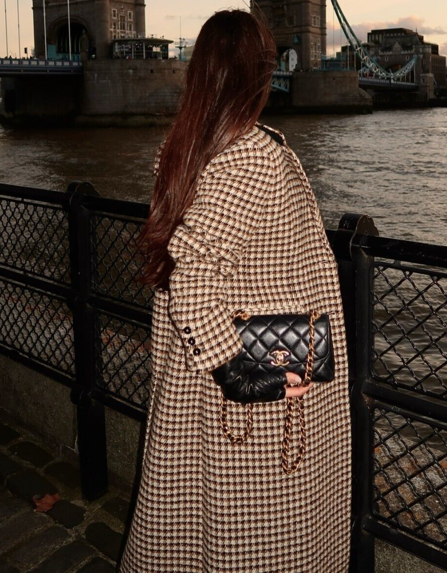 ★ZARA★Long Check Coat ZW COLLECTION★Cream Yellow Zara ZW Collection Long Check Coat Ecru Yellow Size XS Extra