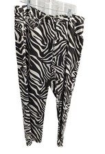 Zebra Pants Womens Skinny High Rise Size 2xl Stretch Western Safari Animal Print