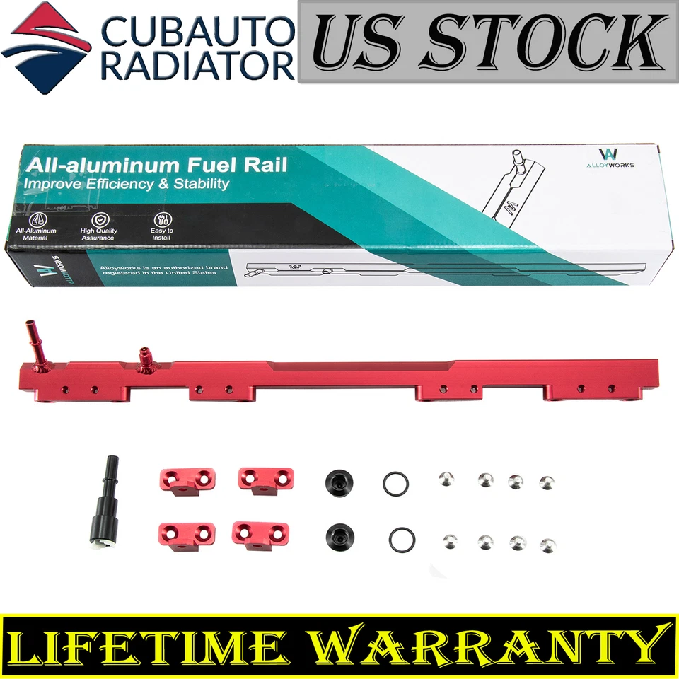 Billet Aluminum Performance Fuel Rail Fit 88-06 Jeep Cherokee XJ Wrangler TJ YJ Foto 2 de 4