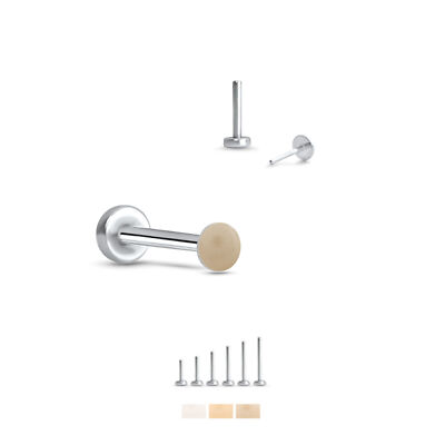 Threadless Labret Push Pin Nose Ring Monroe Stud 2mm Skin Tone 16G  18G 20G