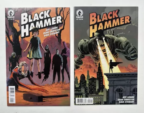 Black Hammer 1 & 2 / Dark Horse Comics 2016 Lot / Key First App. / Jeff Lemire