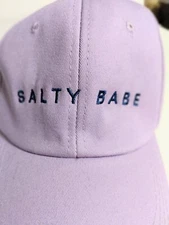 Ciel Collection Lavender Baseball Cap Salty Babe Embroidered Front New With Tags
