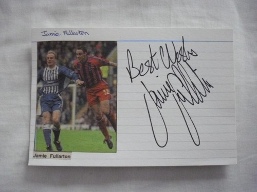 Original autographed card Crystal Palace Jamie Fullarton a
