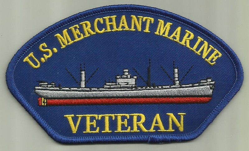 U.S. MERCHANT MARINE VETERAN PATCH OCEAN CARGO BOAT SAILOR SEA USA READ FULL AD