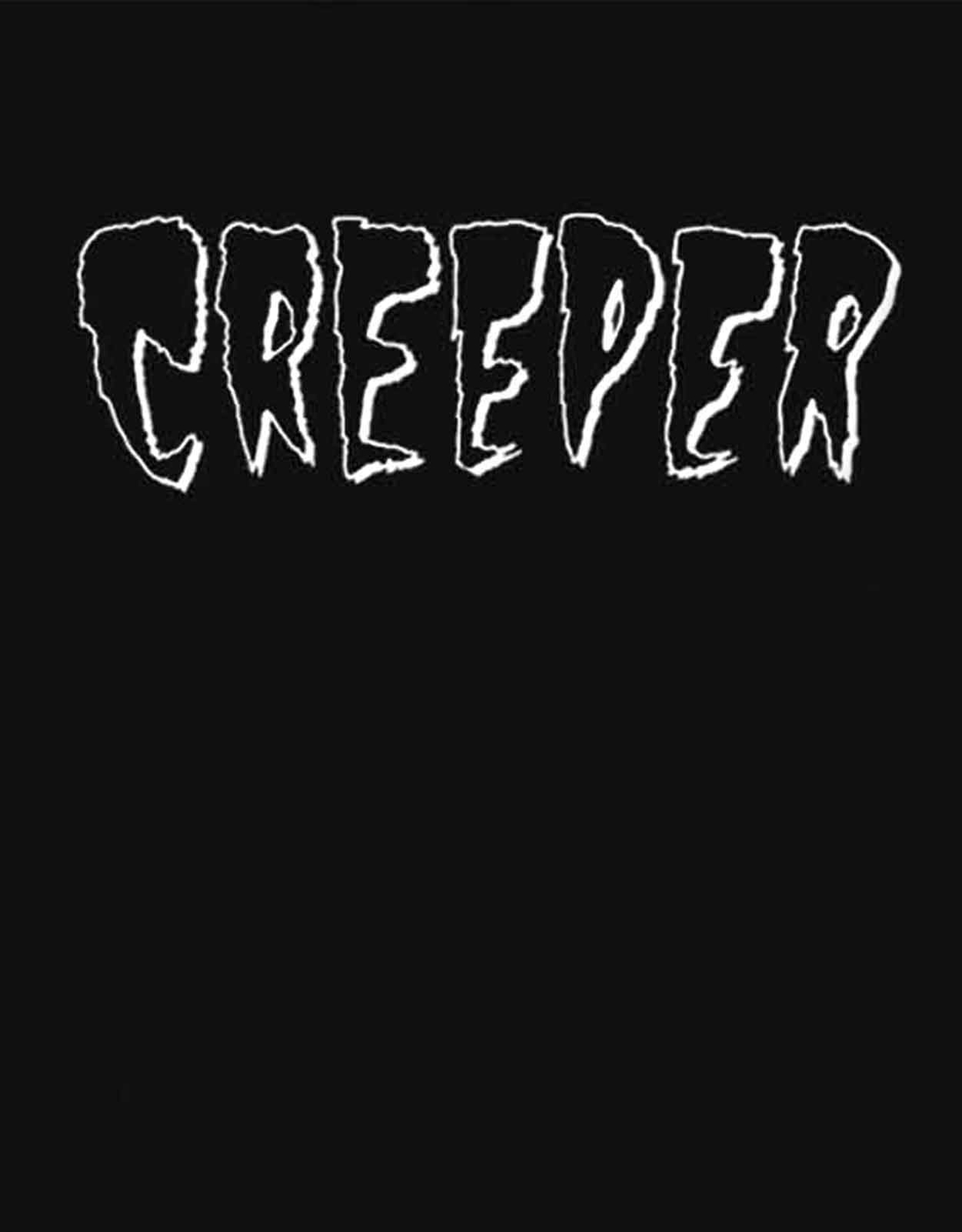 Creeper Hoodie band logo Death Card new Official Mens Black Pullover