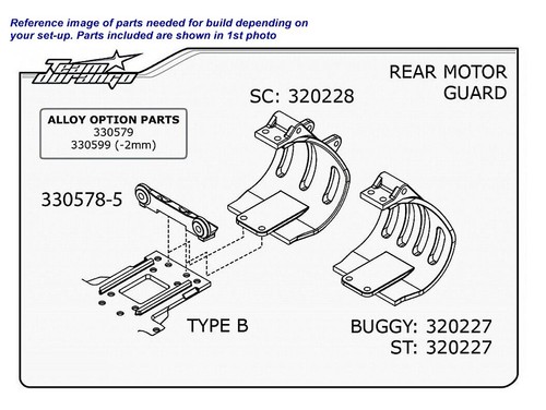 Team Durango DEX210 v2 +8mm Type B Optional Build Stronger Chassis Key Parts 3pc - Picture 3 of 3
