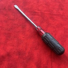 (UNBRANDED) 12" SLOTTED SCREWDRIVER BLACK CUSHIONED GRIP - MADE IN USA (k10)