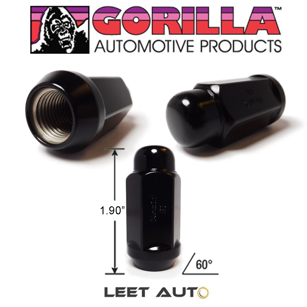 20-Pack Gorilla Bulge Acorn Lug Nuts - 14x1.5 Thread, Chrome, Lifetime Warranty 14 thumbnail image