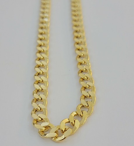 Mens 10k Gold Chain 8mm Cuban Curb Link 
