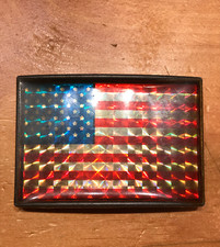 CLASSIC AMERICAN FLAG ENAMEL BELT BUCKLE