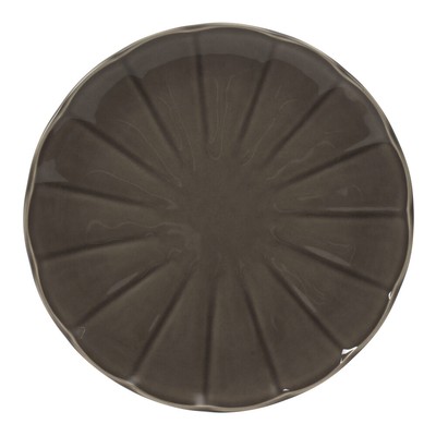 Lot De 6 Assiettes Plates Onyx 27 Cm – Grès Marron, Table Passion, B206191