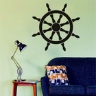 Black Rudder Vinyl Wall Decal Home Decor Ship Helm Art Wall Sticker