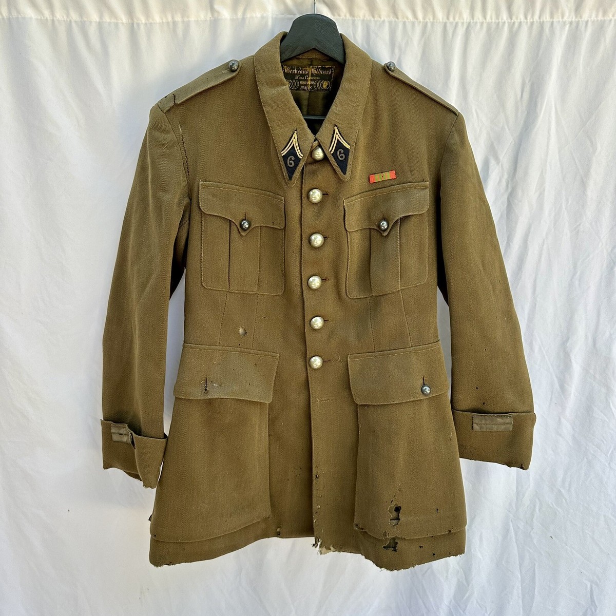 WWII French 6th Light Cav Div Tunic Uniform Original Tunisia