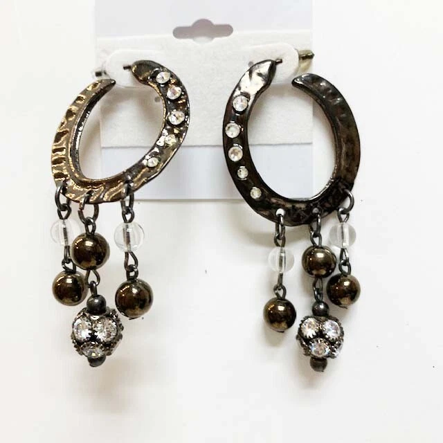 Hammered metal shop hoop earrings