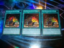 3x Pre-Preparation of Rites 1st Edition Super Rare RA01-EN055 Yu-Gi-Oh!