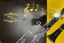 Glory GLY-PBK Professional Ebonite Bb Clarinet with 10 Reeds, Case, Cleaning Kit