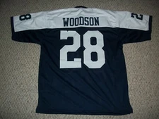 DARREN WOODSON Unsigned Custom Dallas TG Blue Sewn New Football Jersey Sze S-3XL