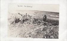 1910s Postkarte WW1 Franz&ouml;sischer Soldaten nach Dem Battle NO MAN'S LAND