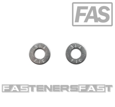 (100) 5/16'' 316 Stainless Steel Flat Washer 316 MARINE GRADE (100 PCS)