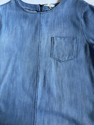 love fire denim dress Love Fire Denim Frayed Short Sleeve Shift Dress with Zipper Closure Back  Size XL